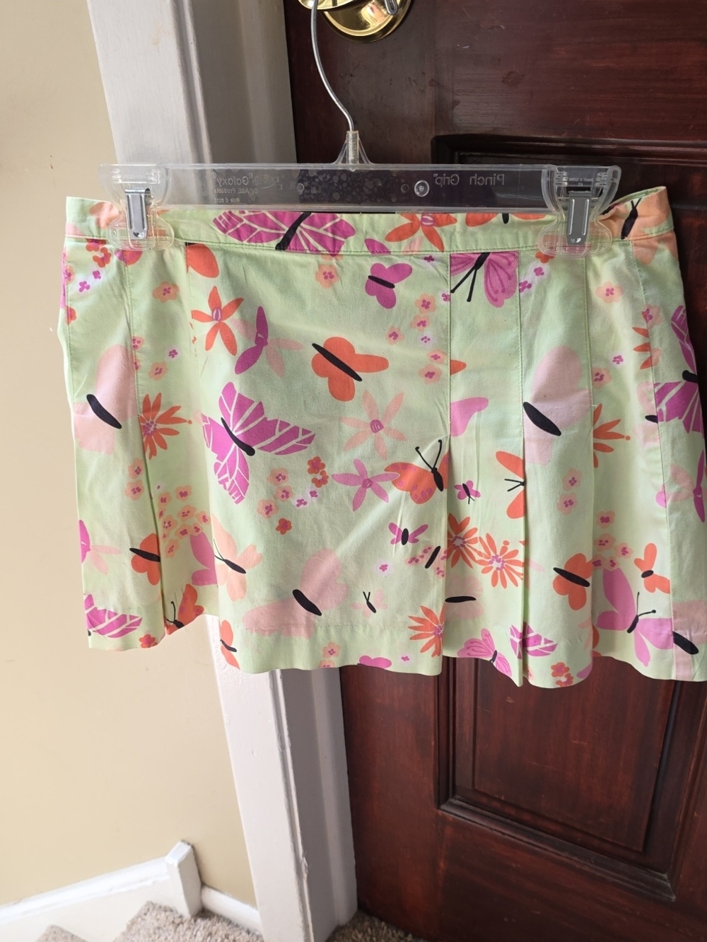 Lilly Pulitzer Light Green Butterfly-Print Mini Skirt